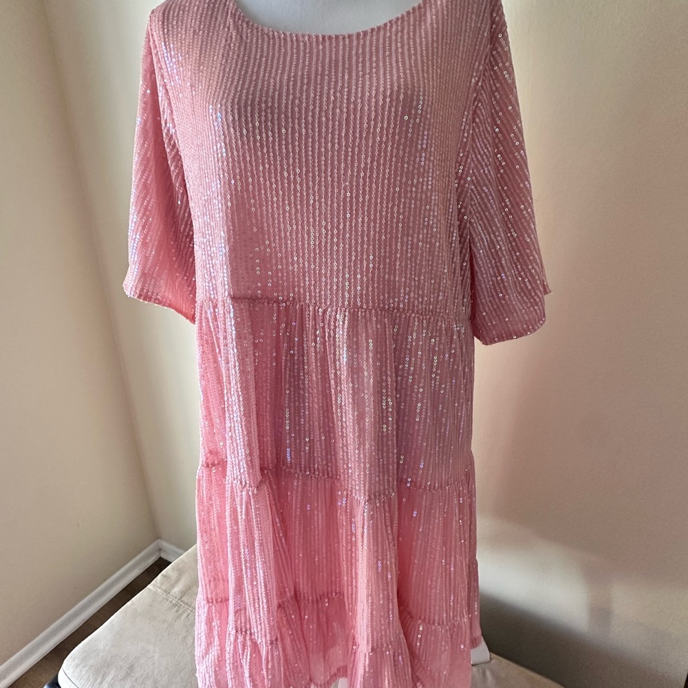 Pink Sequin Dress